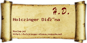 Holczinger Diána névjegykártya